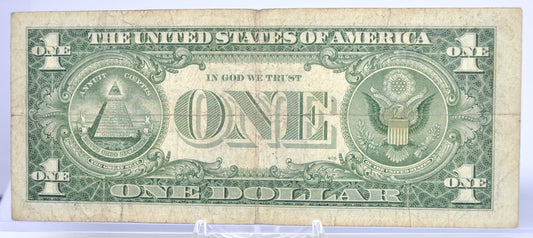 1957B Fancy Triplet Semi-Ladder Pattern Serial Number 1 Dollar Silver Certificate - 01222347 - 1957 B Blue Seal Fancy Serial Note - Fr#1621