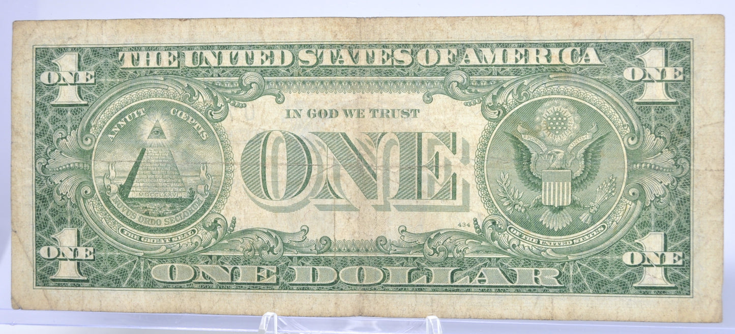 1957B Fancy Trio Lucky Serial Number 1 Dollar Silver Certificate - 70509995 - 1957 B One Dollar Blue Seal Fancy Serial Note - Fr#1621