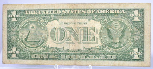 1957B Fancy Trio Lucky Serial Number 1 Dollar Silver Certificate - 70509995 - 1957 B One Dollar Blue Seal Fancy Serial Note - Fr#1621