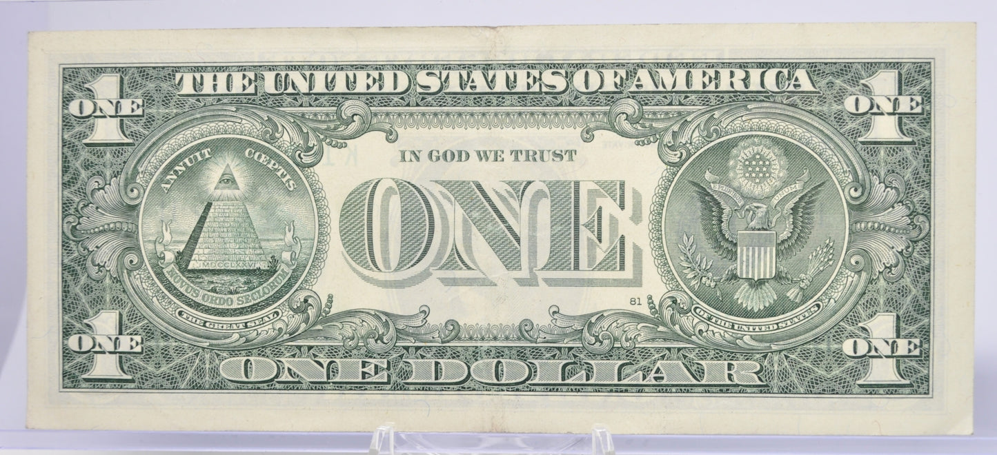 2021 1 Dollar Federal Reserve Star Note - Almost Uncirculated (AU) - Dallas, TX (K) Issue - 2021 One Dollar Star Note - Fr.3007-K*