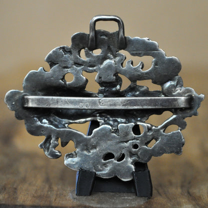 Vintage Sterling Marie Antionette Buckle - Art Nouveau Silver Accessory - 18g 925