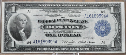 1918 1 Dollar Federal Reserve Note Large Size Fr709 - AU, Crisp Note - Chicago - 1918 One Dollar National Currency Note Fr#709