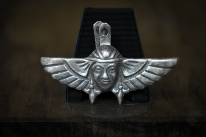 Vintage Zuni Knifewing Sterling Silver Native American Warrior Pendant - Authentic Zuni Silver Winged Man Charm