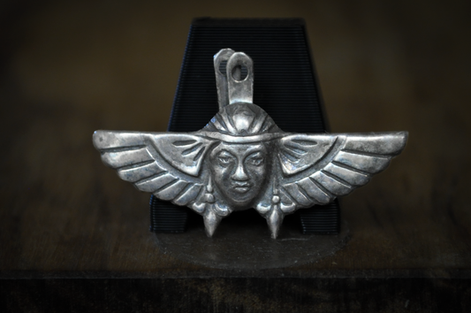 Vintage Zuni Knifewing Sterling Silver Native American Warrior Pendant - Authentic Zuni Silver Winged Man Charm