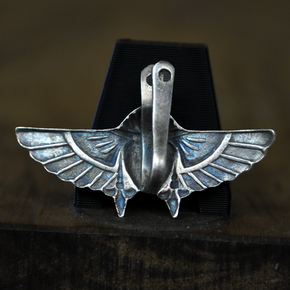 Vintage Zuni Knifewing Sterling Silver Native American Warrior Pendant - Authentic Zuni Silver Winged Man Charm