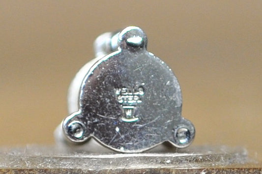 Vintage Wells Sterling Silver Hourglass Charm Real Moving Sand Working Mechanical 3D Pendant - 925 Sterling Silver Wells Hourglass Pendant Charm with Flowing Sand