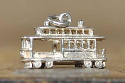 Vintage Beau Sterling Silver San Francisco Cable Car 3D Charm - Rare Beaucraft Sterling .925 San Francisco Trolley Charm, Circa 1960s