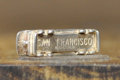 Vintage Beau Sterling Silver San Francisco Cable Car 3D Charm - Rare Beaucraft Sterling .925 San Francisco Trolley Charm, Circa 1960s