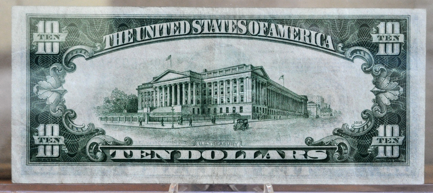 1934-A Fancy Double Duo Serial Number 10 Dollar Note - 99660354 - Cleveland (D) Issue - 1934A Green Seal Ten Dollar Note - Fr#2006-D