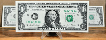 Set of 3 2021 1 Dollar Consecutive Federal Reserve Notes - St. Louis (H) Issue - 2021 One Dollar Sequential Serial Trio Notes - Fr.3007-H