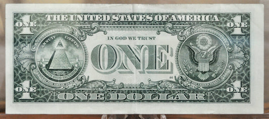 2021 Fancy Bookend Serial Number 1 Dollar Banknote - 79086279 - 2021 One Dollar Cool Serial Number Note - Fr.3007-L