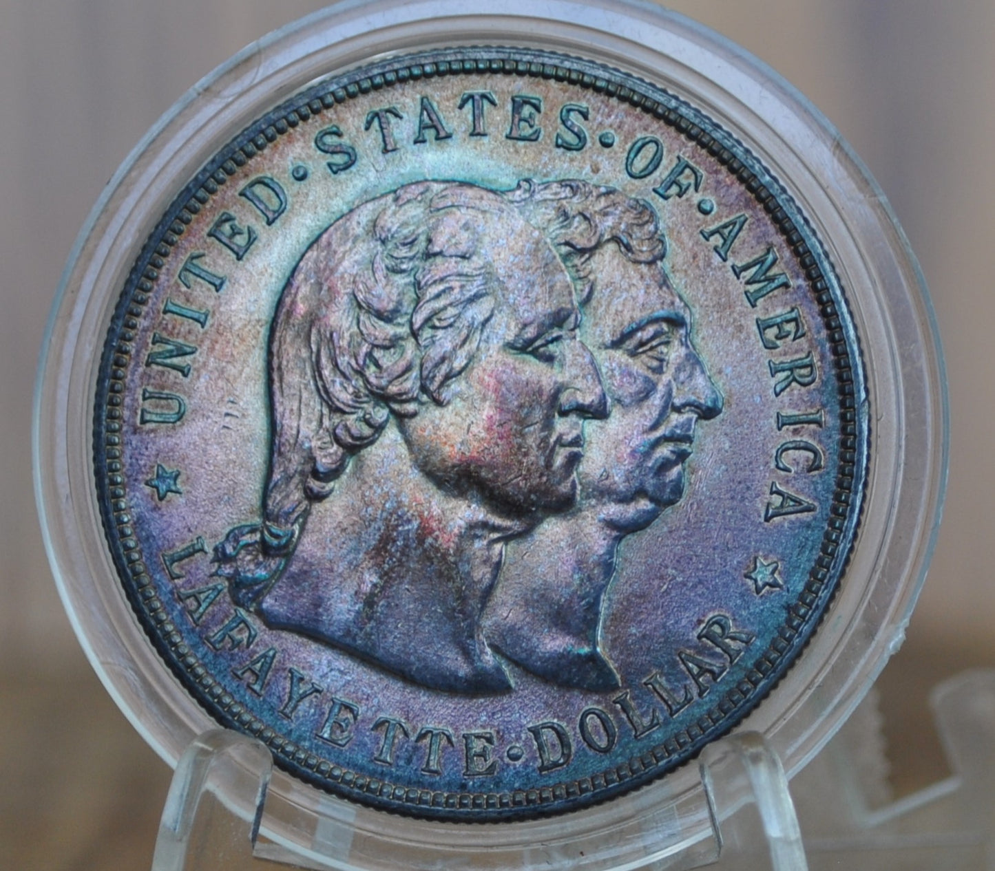 Authentic 1900 Lafayette Dollar - AU+, Cleaned, Great Color - Rarer Early US Commemorative - 1900 Lafayette Silver Dollar