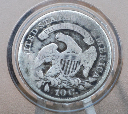 1833 Capped Bust Dime - AG (About Good) - 1833 Bust Dime - Early American Coin - Good Type Coin / Filler