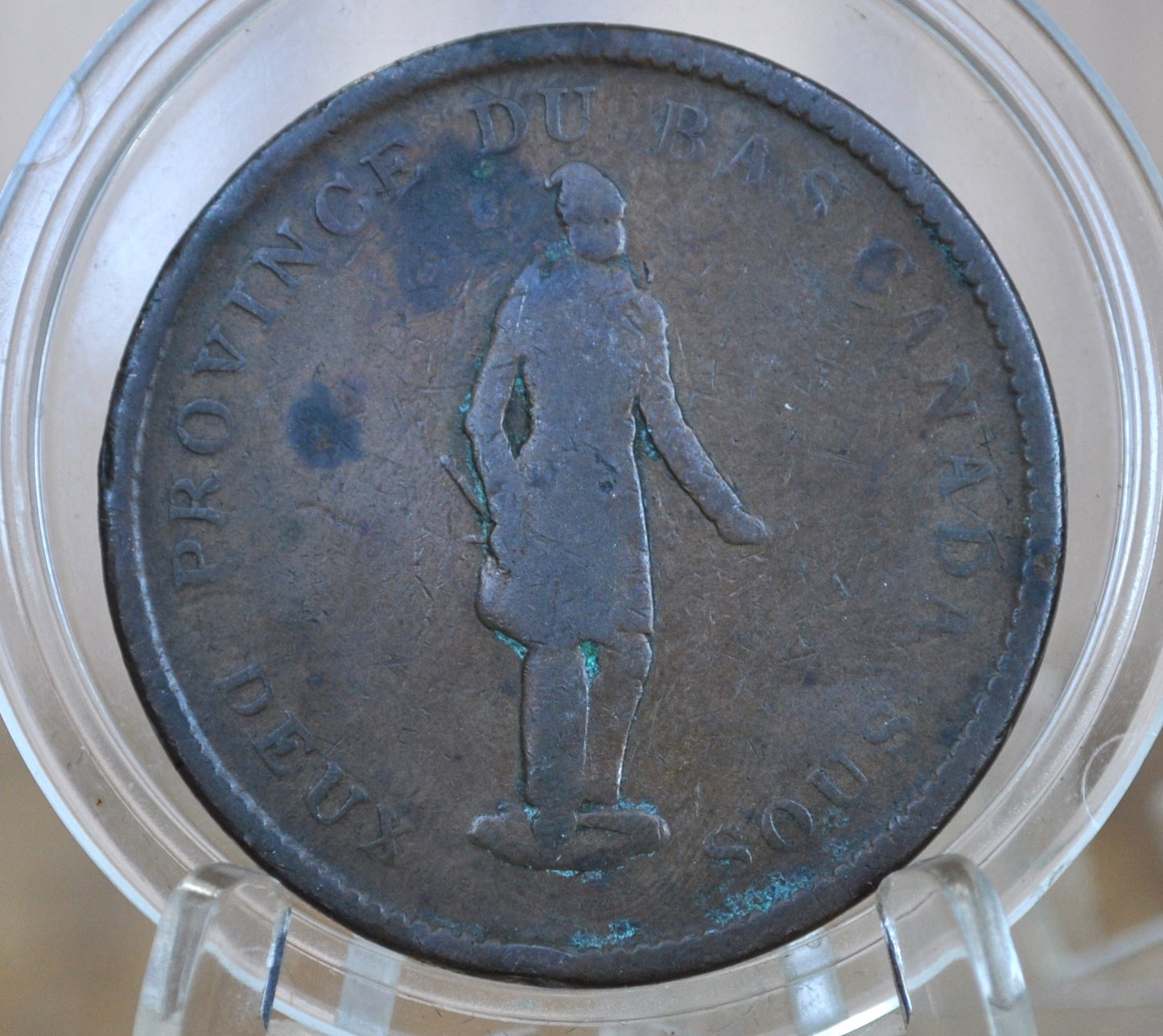 1837 One Penny Bank Token - Great Condition (VG/F) - 1 Penny Bank Token 1837 Bank of Montreal Canadian Bank Token 1837, Low Mintage