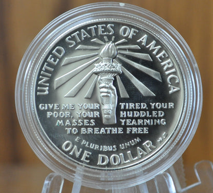 1986-S Statue of Liberty Silver Dollar - Proof - Ellis Island Silver Dollar - 1986 S Silver Dollar Gateway to America