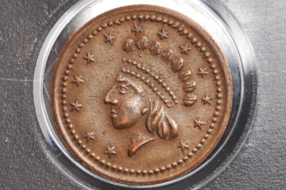 Patriotic Civil War Token - Uncirculated - Our Army - Awesome CWT - Patriotic CWT, United States Copper