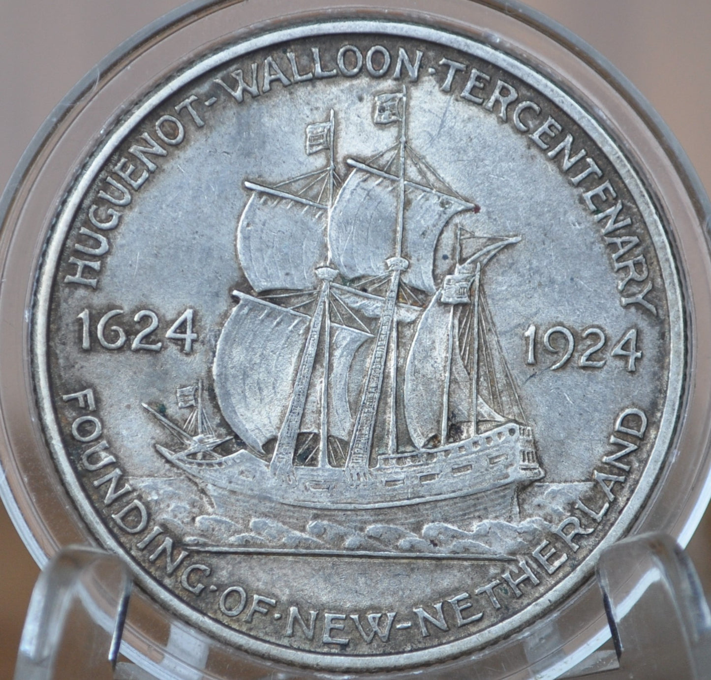 Authentic 1924 Huguenot Tercentenary Silver Commemorative Half Dollar - Uncirculated - Huguenot Half Dollar Commemorative 1924