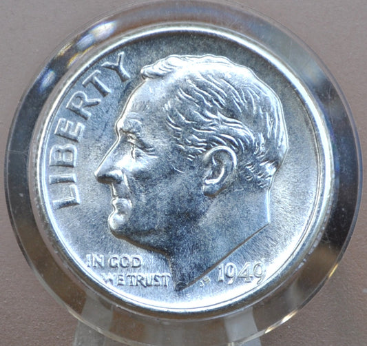 1949-S Roosevelt Silver Dime - Choice Uncirculated Condition - Key Date of the Roosevelt Series - 1949 S Roosevelt Dime