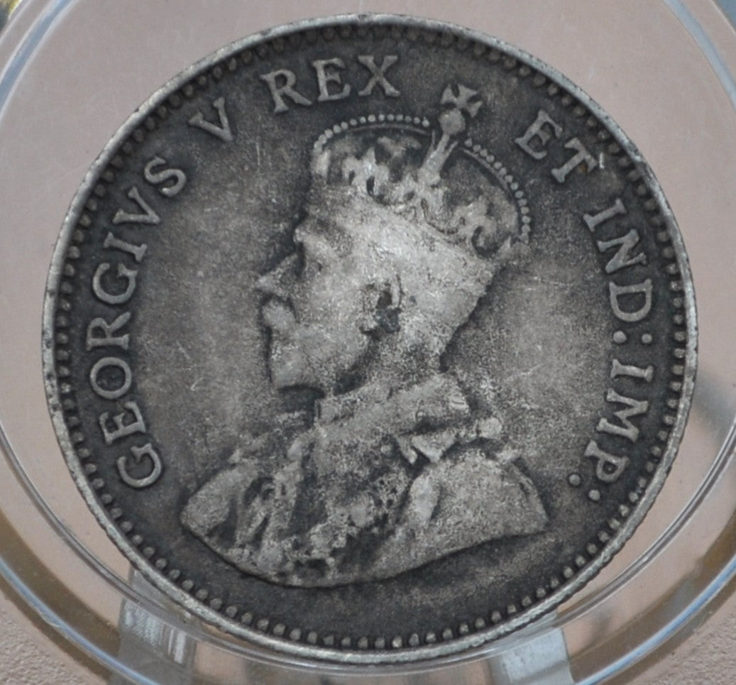 1911 Canadian Silver 5 Cent Coin - F (Fine) Condition - King George - Canada 5 Cent Sterling Silver 1911 Canada