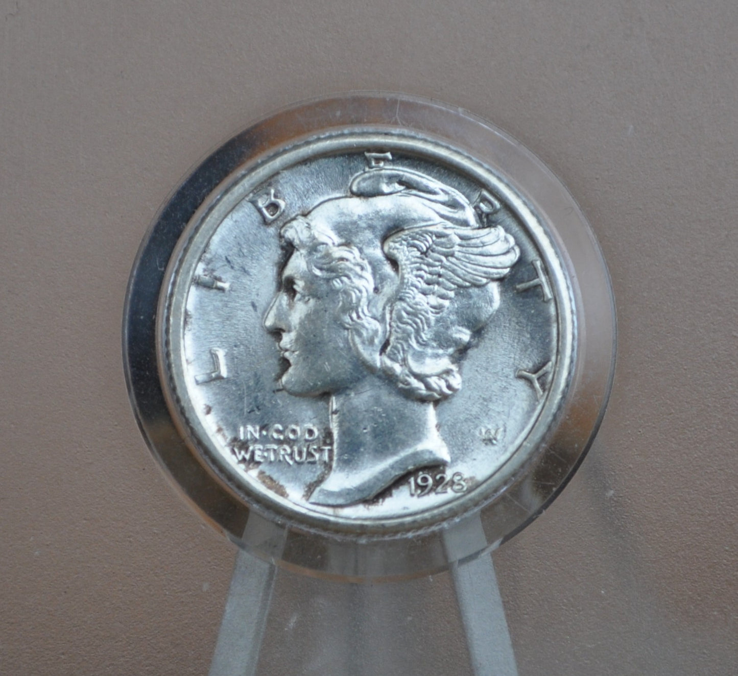 1928 Mercury Silver Dime - MS63 (Choice Uncirculated), Beautiful Mint Luster - Philadelphia Mint - 1928-P Mercury Head Dime / 1928P Winged Liberty Head Dime