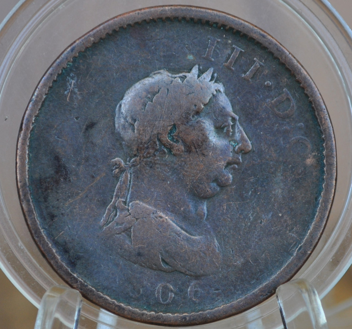1806 Great Britain One Penny - Worn - UK 1 Penny 1806 - George III