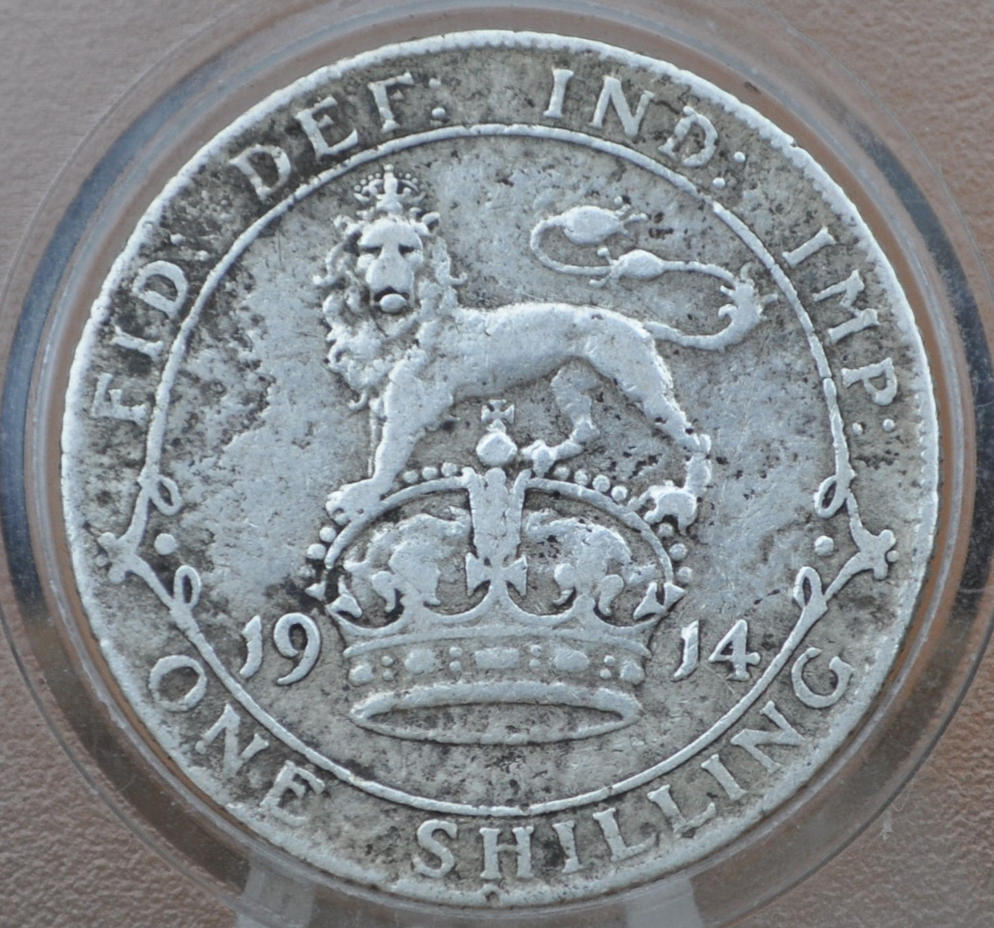 1914 Great Britain Silver 1 Shilling UK One Shilling 1914 - Fine Details  - King George V - 1 Shilling 1914 Silver