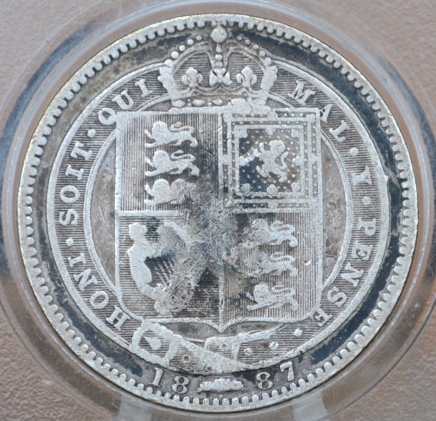1887 Great Britain Silver 1 Shilling UK One Shilling 1887 - Fine Details  - Queen Victoria - 1 Shilling 1887 Sterling Shilling UK