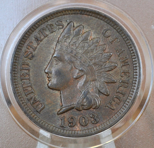 1903 Indian Head Penny - AU (About Uncirculated) Grade / Condition - 1903 US 1 Cent