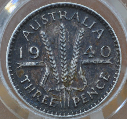 1940 Australia 3 Pence Silver - Great Condition - Australian Silver Threepence 1940 Silver 3 Pence