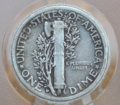 1928-D Mercury Dime - VF (Very Fine) Grade / Condition - Denver Mint - Silver Dime 1928D