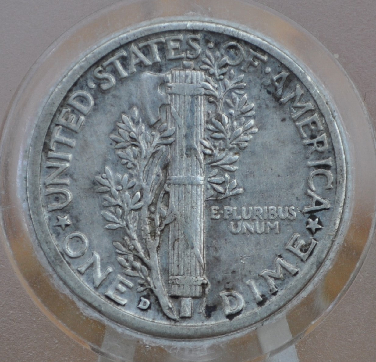 1934-D Mercury Dime - AU Detail, Slightly Off-Center - Denver Mint - Winged Liberty Head Dime 1934D - Silver Dime 1934 D
