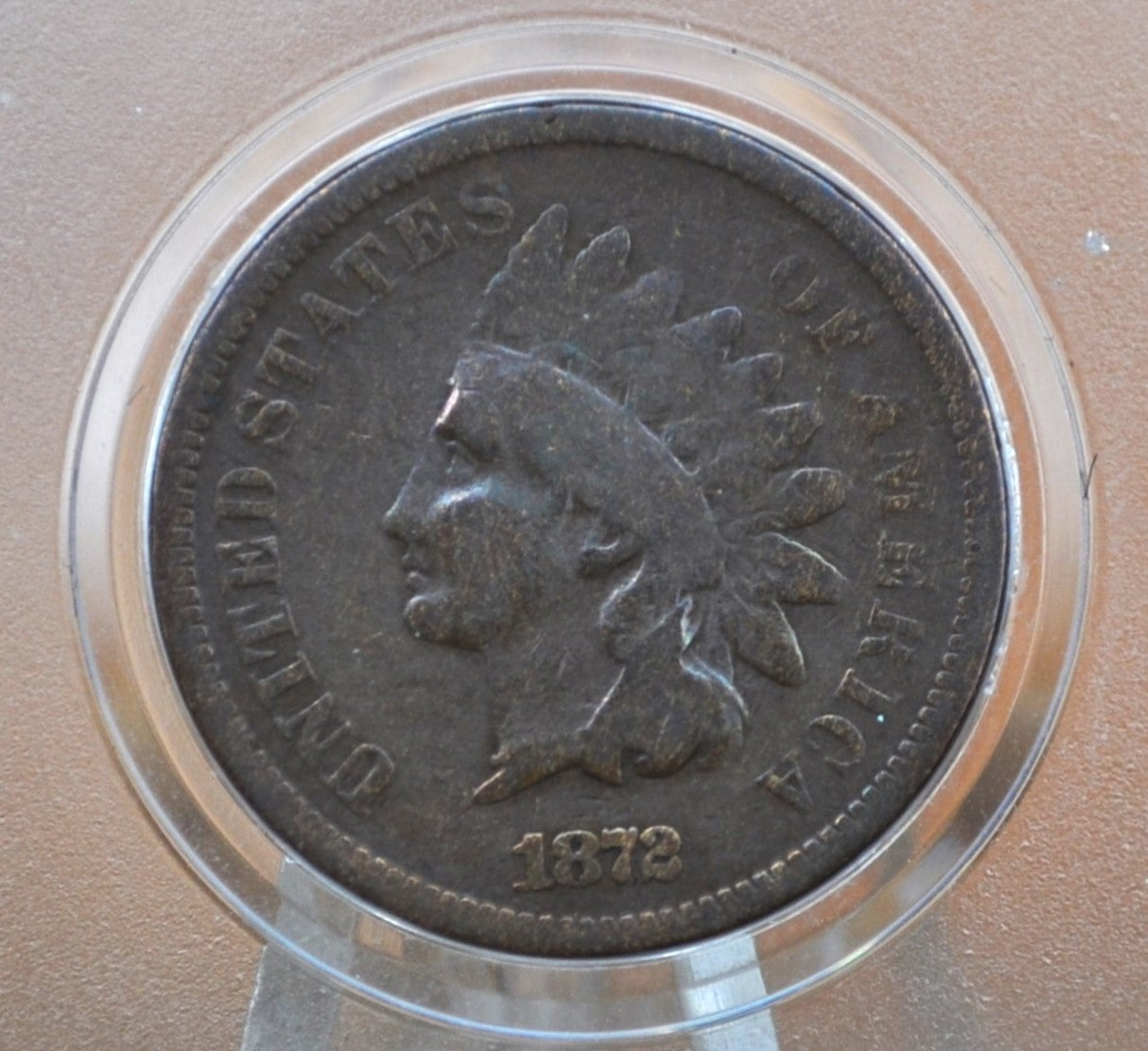 1872 Indian Head Penny - G+ (Good to Very Good) Grade / Condition - Key Date Indian Head - 1872 Cent, Hard to find Date