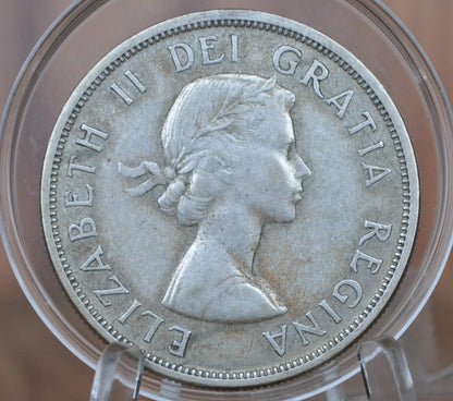 1955 Canadian Silver Dollar - Canoe Silver Dollar - 80% Silver - Silver Dollar Canada 1955 - Canadian Coin Collection
