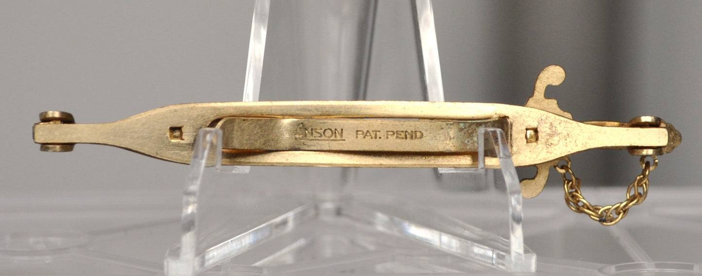 Vintage Anson Sword Tie Bar Clip - Choice of Design - Patent Pending - Novelty Gold-Tone Sword Tie Bar Clip - Funny Tie Clip!