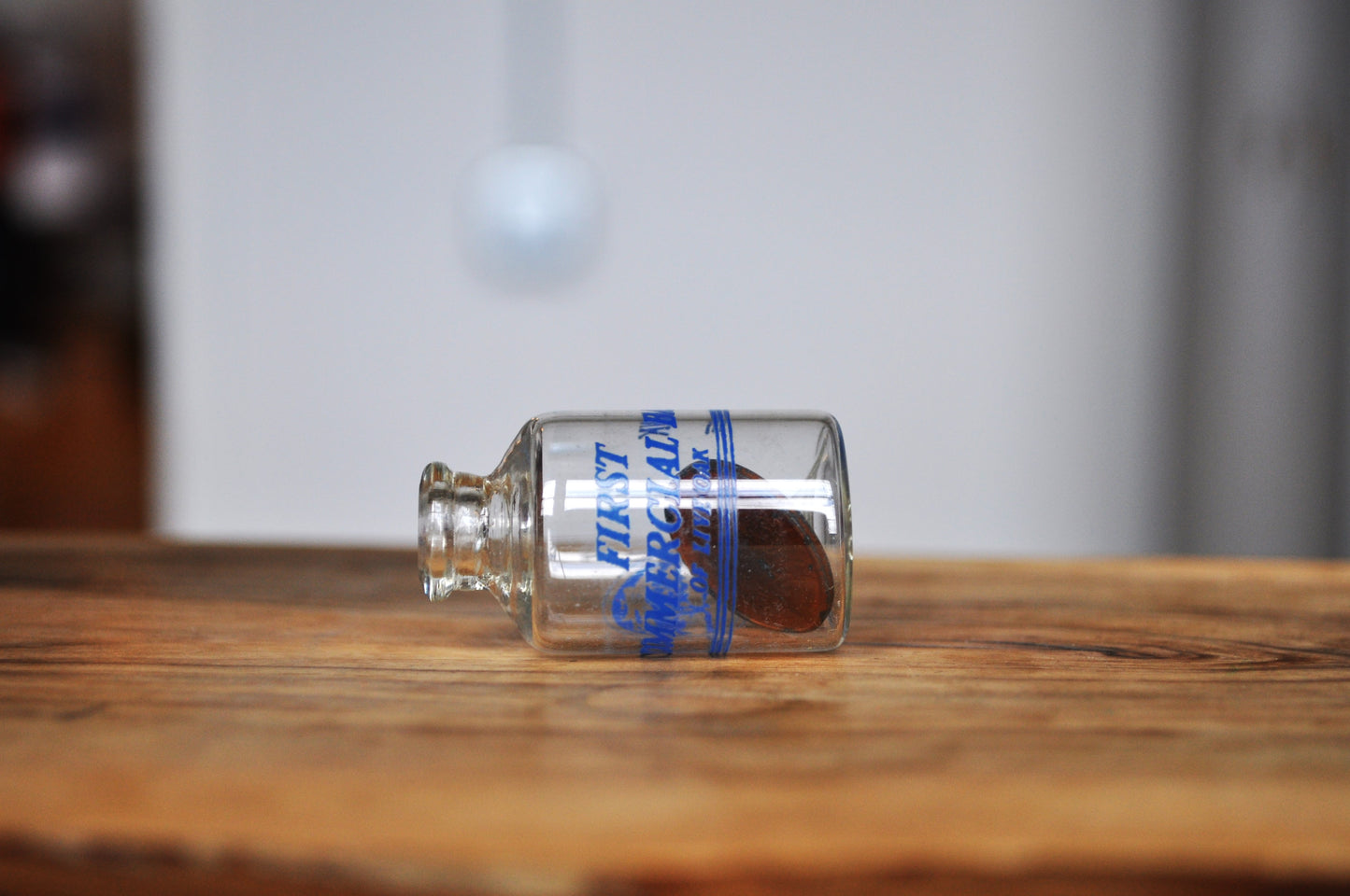 First Commercial Bank of Live Oak Penny in bottle commemorative piece - 1975 Penny in bottle - Penny in bottle from Live Oak Bank opening 2008