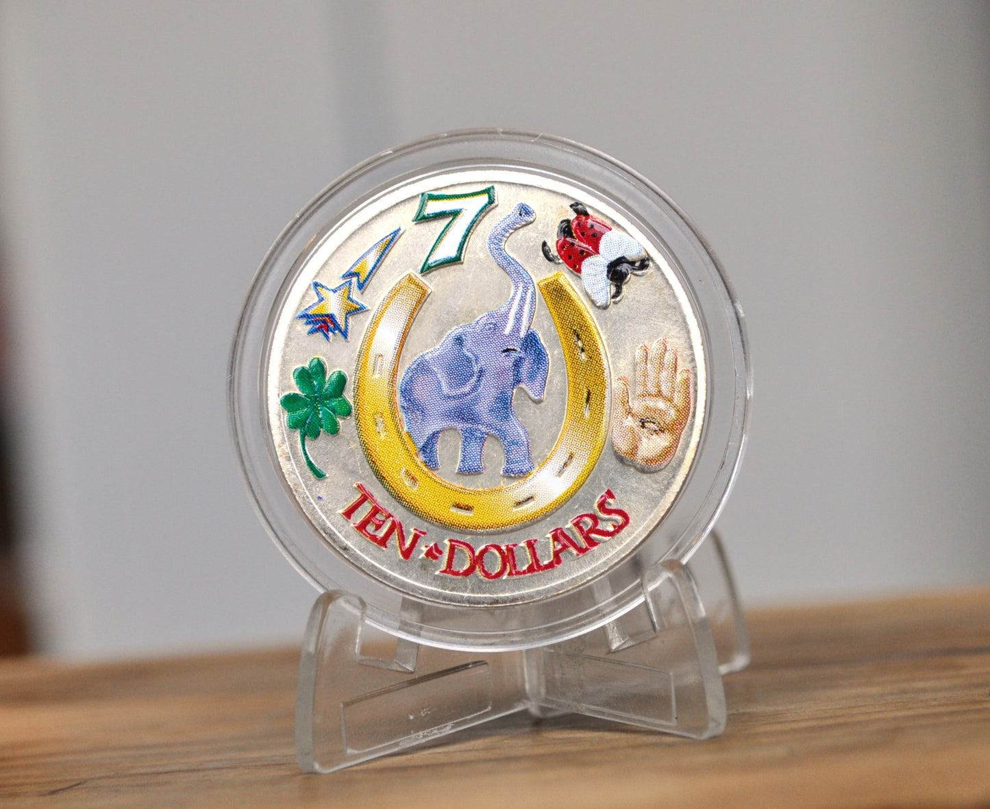 2000 Republic of Liberia Colorized 10-Dollar Coin - The Love of Liberty Brought us here, Republic of Liberia 10 Dollar Token