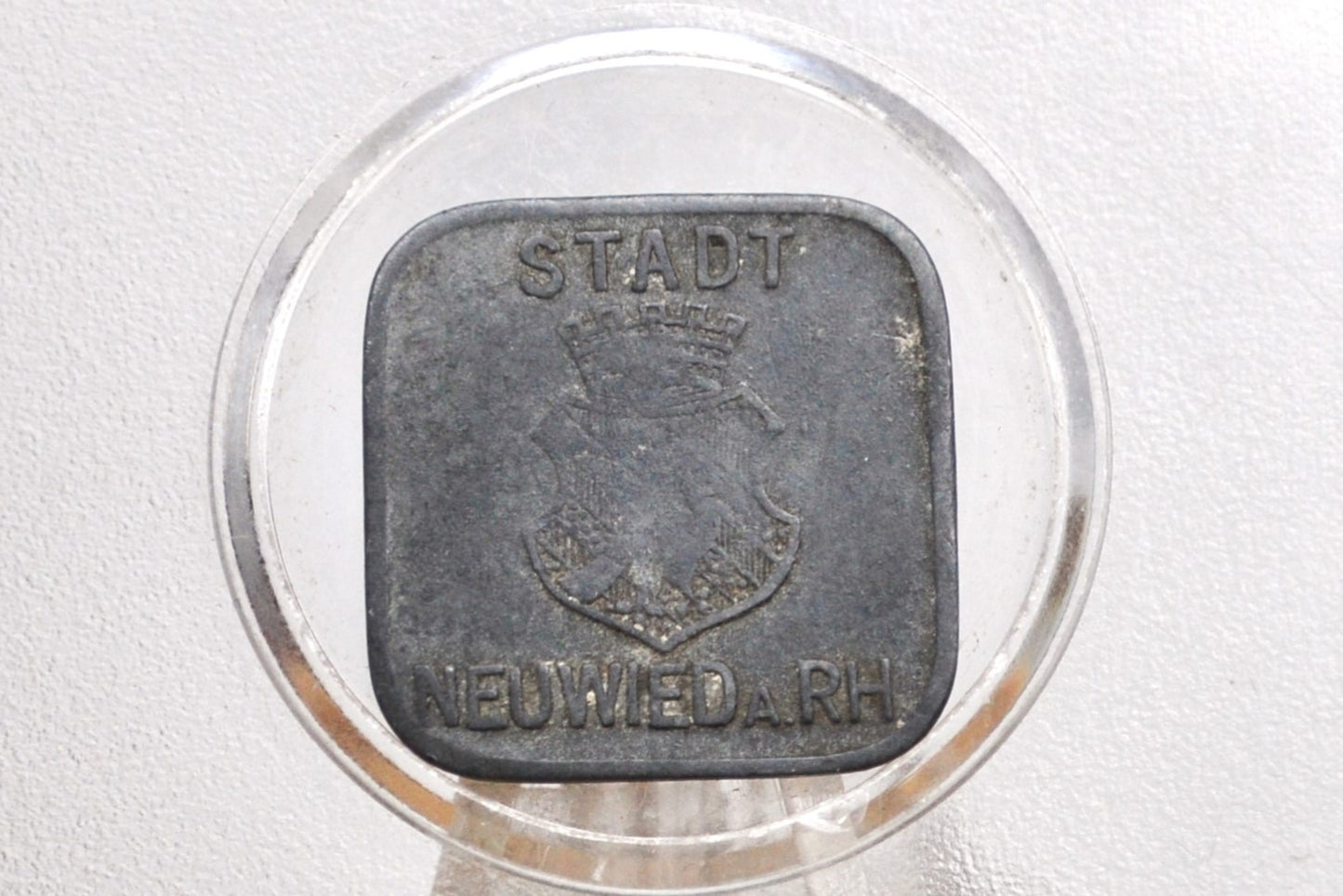 1917 10 Pfenning Kriegsglend square token Stadt Neuwied - 10 Pfennings Neuwied am Rhein 1917 - 1917 Germany Neuwied 10 Pfennig