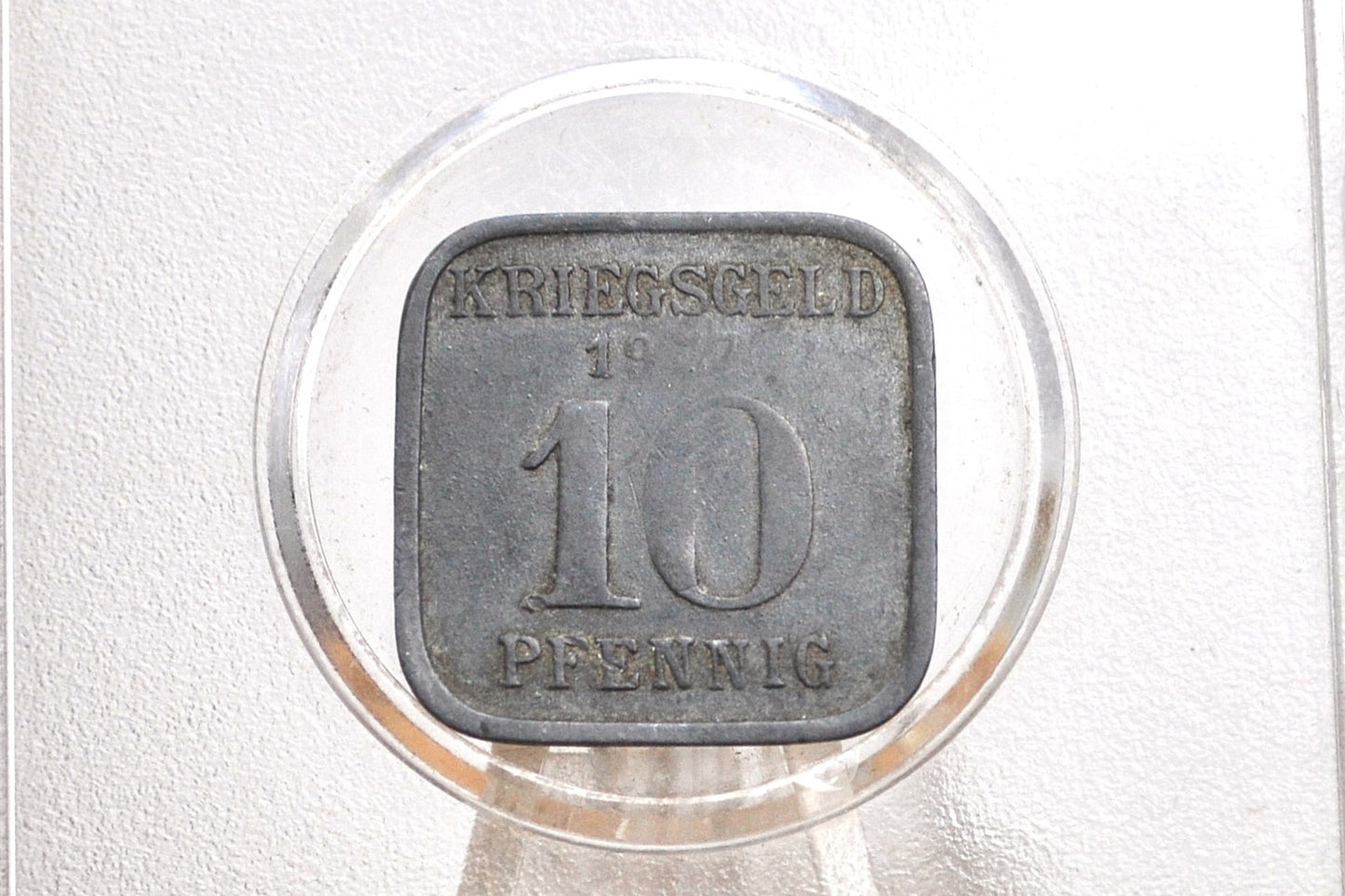 1917 10 Pfenning Kriegsglend square token Stadt Neuwied - 10 Pfennings Neuwied am Rhein 1917 - 1917 Germany Neuwied 10 Pfennig