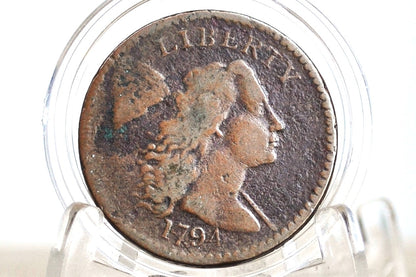 1794 Liberty Cap Large Cent - VF Details - Rare Coin Type - US Large Cent 1794 Liberty Cap Cent