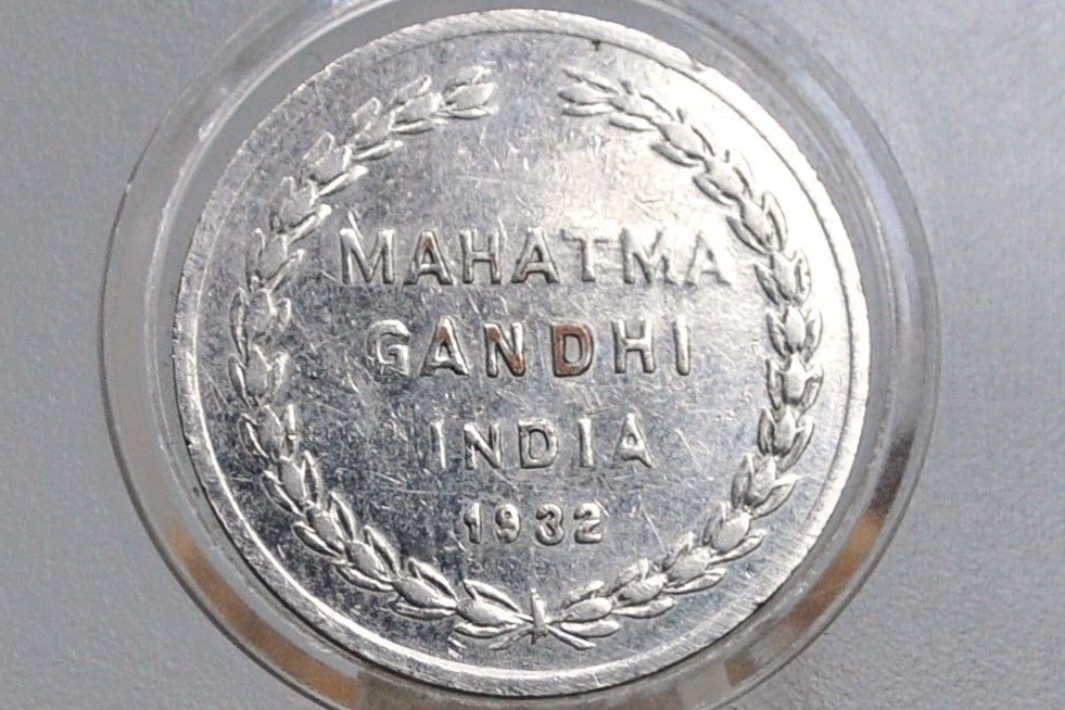 1932 Mahatama Ghandi India Copper token - 1932 Magician Stage Token Frank Ducrot of New York City Indian Promo Token