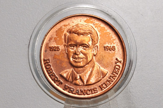 1925-1968 Robert Francis Kennedy Commemorative Token - Robert F Kennedy Memorial Token 1925-1968 - RFK Memorial Token From 1968