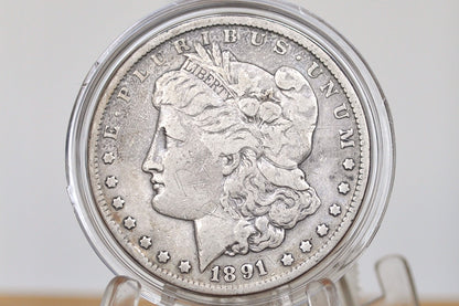 1891-CC Morgan Silver Dollar - VF (Very Fine) Details - Carson City Mint - 1891CC Morgan Silver - 1891 CC Morgan Dollar