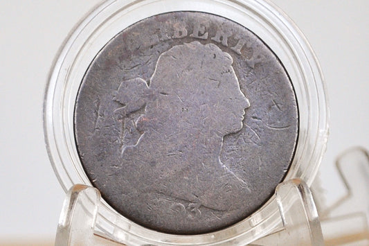 1803 Draped Bust Large Cent - AG/Fair Details - US Large Cent 1803 - 1803 One Cent US - Cull / Low Grade, Holes Drilled, but lots of detail
