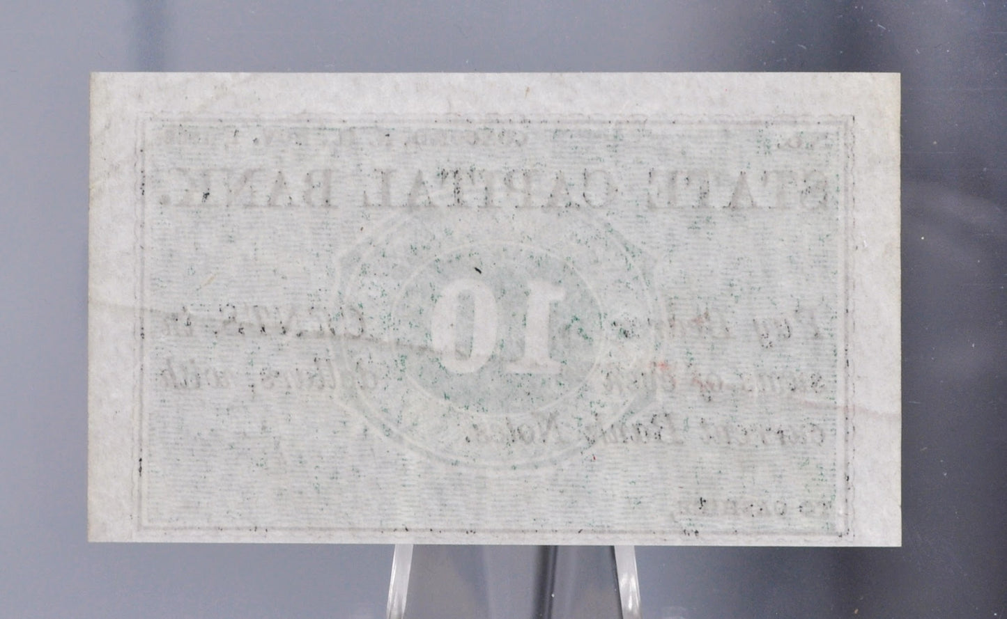1862 State Capital Bank 10 Cents Merchant Scrip Note - Unissued Remainder - New Hampshire Obsolete - 1862 Concord NH Ten Cent Banknote