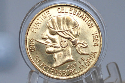 1964 St. Petersburg Funtime Celebration: 50 Cent Trade Token - Collectible FL Token: 1964 Funtime Celebration in St. Petersburg for 50¢