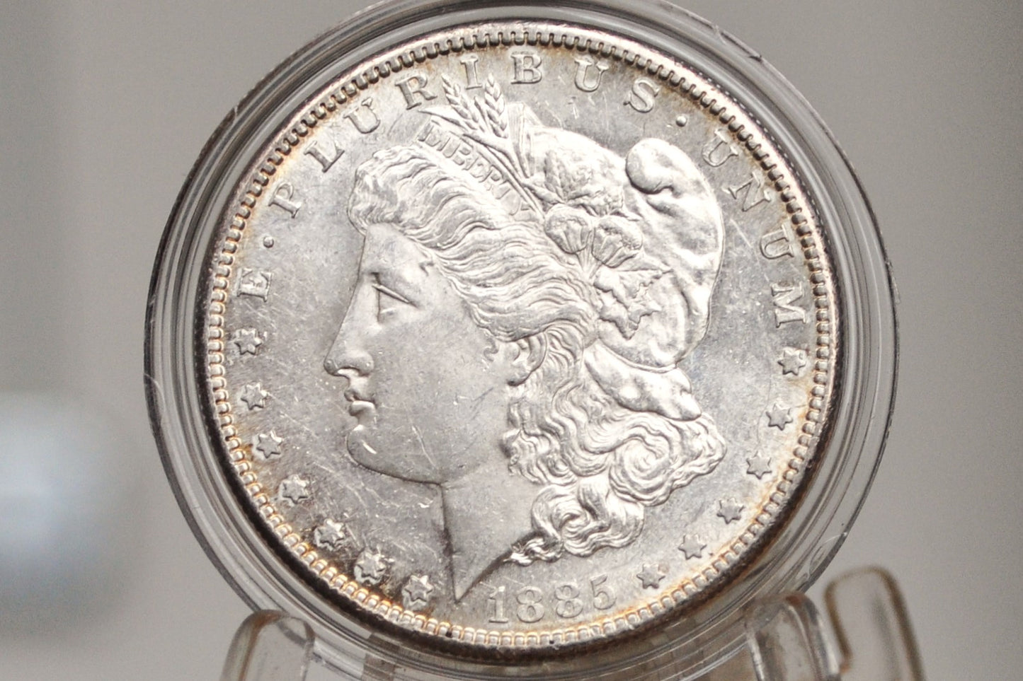 1885-S Morgan Silver Dollar - MS62 (Uncirculated) Grade / Condition - 1885 S Morgan Dollar Silver Dollar 1885S - Low Mintage Date