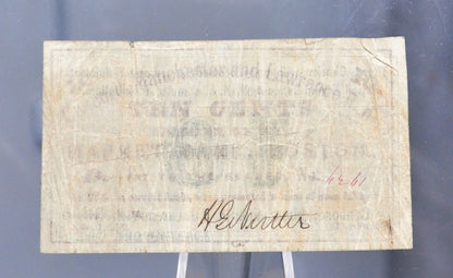 1862 Concord, Manchester & Lawrence Railroad 10 Cents Scrip - Nov 1st, 1862 - Rare Civil War New Hampshire Railroad Obsolete Ten Cent Note