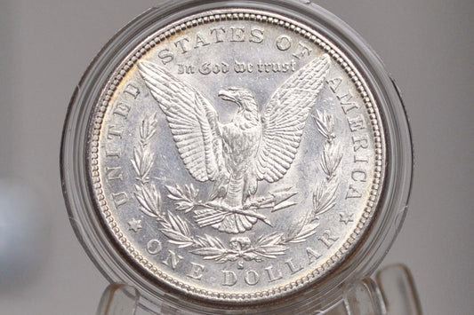 1885-S Morgan Silver Dollar - MS62 (Uncirculated) Grade / Condition - 1885 S Morgan Dollar Silver Dollar 1885S - Low Mintage Date