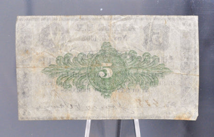 1862 Alton NH Jones and Sawyer 5 Cents Merchant Scrip - Nov 26th, 1862 - Civil War Era New Hampshire Obsolete Five Cent Merchant Note