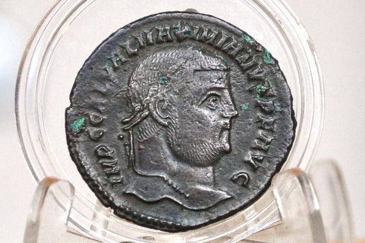305-311 Emperor Galerius Valerius Maximianus Roman Follis - Genius Reverse - Ancient Coins - Great Condition